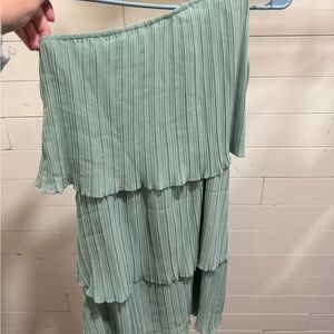Pleated Green Women's dress